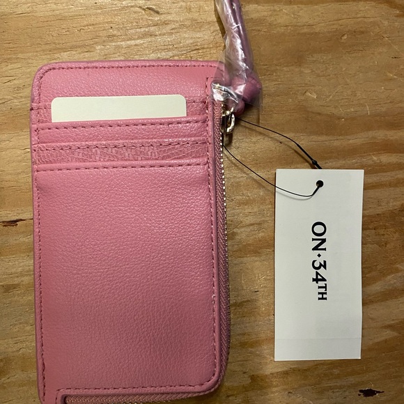 On 34th Ramona Apricot Grain Card Case - Picture 1 of 4